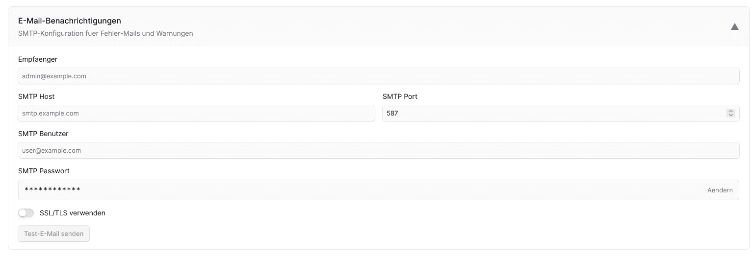 LexBridge Admin UI - E-Mail-Benachrichtigungen